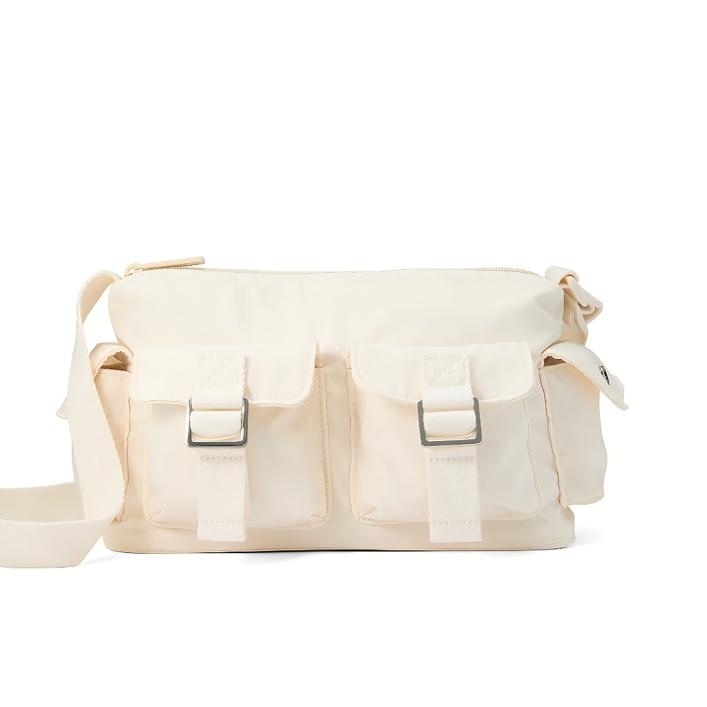 Victoria's Secret Nylon Cargo Shoulder Bag White Shell NWT ♡♡